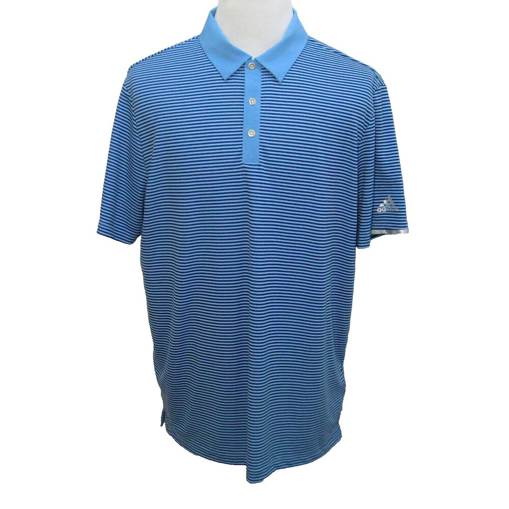 ADIDAS Men's (Size XL) Blue Short Sleeve Polo Shirt Heat-Dry Golf Tennis Casual